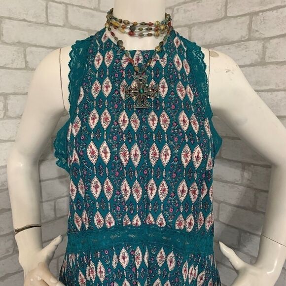 NWOT Wonderly ikat/jacquard print flowy dress-S - Picture 5 of 9